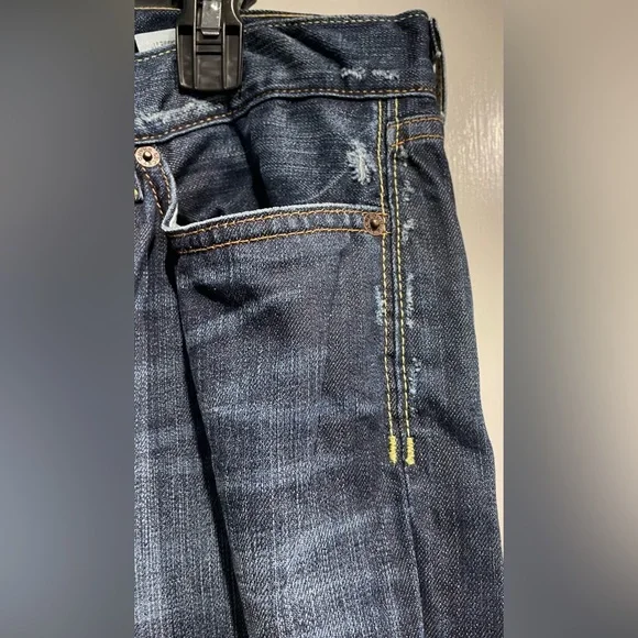 Lucky Brand LIL Maggie Low Rise flare leg Distressed Jeans. $20 OBO Size 16/33 - Picture 10 of 11